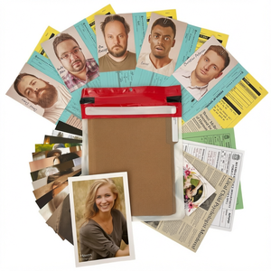 File di Indagini Non Risolte: Gioco da Tavolo Personalizzabile con Mistero del Murder, Intrattenimento Investigativo - Product Image 1