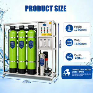 Sistema de Filtración de Agua por Ósmosis Inversa Comercial Ce Rohs 1000l/h, Bomba de Filtración, Modelo Fro-214-1t-3s - Product Image 2