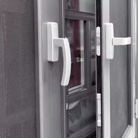 Ventanas Abatibles de Aleación de Aluminio Personalizables con Mosquitera Magnética de Acero Inoxidable, Doble Acristalamiento Low-E, para Apartamentos y Villas