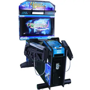 Arcade sikke işletilen 2 oyuncu hayalet kadro Arcade elektronik ateş etme oyunu makinesi