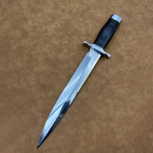 DIY Customizable Tactical Survival Hunting Knife Walnut D2 Stainless Steel Blade Clip Point Straight <b>Edge</b> <b>Rubber</b> Material - Product Image 3