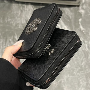 Tarjetero de Lujo CH, Cartera Cruzada Moderna, Almacenamiento Multicapa para Tarjetas de Crédito, Monedero Portátil, Cremallera Antirrobo, PU, Corto, Unisex - Product Image 5