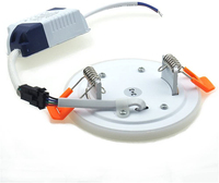 Plafonnier LED encastré double couleur, fin, rond et carré, 3+3W, 6+3W, 12+4W, 18+6W