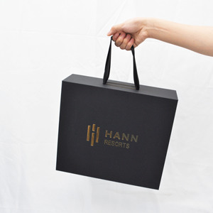 リボンハンドル付きギフトボックス,実際の画像ディスプレイ高級リジッド段ボールウィッグカスタム包装磁気折りたたみ紙 - Product Image 1