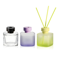 Frosted Square runde Ecke Glas diffusor flasche 200ml Kapazität Schraub verschluss für Home Room Aroma Diffusion