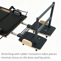 Machine de Pilates pliable Wavar, portable et compacte, pour entraînement à domicile, planche coulissante, entraînement de résistance du corps entier, idéale pour les petits espaces
