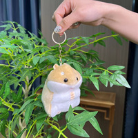 Super mignon petit hamster en peluche, pendentif, porte-clés, breloque pour sac à main, sac à dos et sac à bandoulière