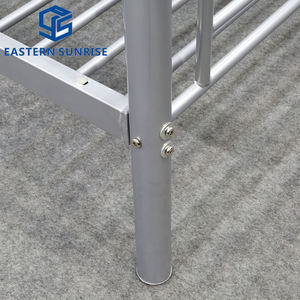 Оптовая продажа прочных стальных двухъярусных кроватей (двухъярусная кровать над двумя односпальными) для взрослых общежитий и хостелов - Product Image 6