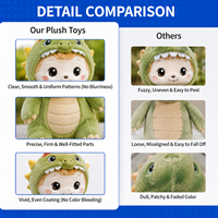 En stock, vente en gros : Adorable peluche en forme de dessin animé, cadeau, jouet en peluche doux, poupée animal en peluche, rembourrée en coton PP, petit ours au design académique