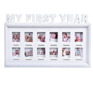 Marco de Fotos para Recién Nacidos, Primer Año, <span class=keywords><strong>12</strong></span> <span class=keywords><strong>Meses</strong></span>, Collage, Álbum de Fotos Conmemorativo, Decoración de Mesa para el Hogar - Product Image 2