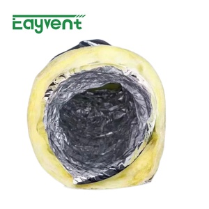 Conduit flexible <span class=keywords><strong>isolé</strong></span> en fibre de verre et feuille d'aluminium R6 R8 de 4 pouces, homologué UL 181, résistant au feu, pour ventilation d'air frais HVAC, 25 pieds - Product Image 5