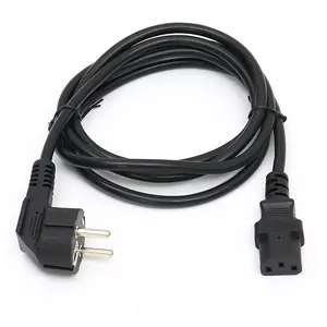 Cabo de alimentação de 3 pinos IEC C13 Conector de 3 pinos UE 1.5M Conector de 3 pinos de extensão do secador de plugue elétrico Cabos de alimentação Conector de 3 pinos UE 1.5M