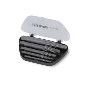 BETA - 014300105 Jeu de 5 extracteurs coniques pour vis et goujons marron dans un boîtier, acier trempé-EAN 8014230044552 PULLERS - Product Image 1