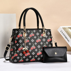 Nuove borse di marca da <span class=keywords><strong>donna</strong></span> di lusso 2 pezzi classico fiore di ciliegio borsa da <span class=keywords><strong>donna</strong></span> di <span class=keywords><strong>grande</strong></span> capacità con ciondolo in ciliegio - Product Image 5