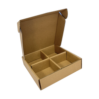 Boîte d'expédition en papier kraft écologique avec inserts de séparation pour l'emballage de détail du commerce électronique et la livraison en toute sécurité