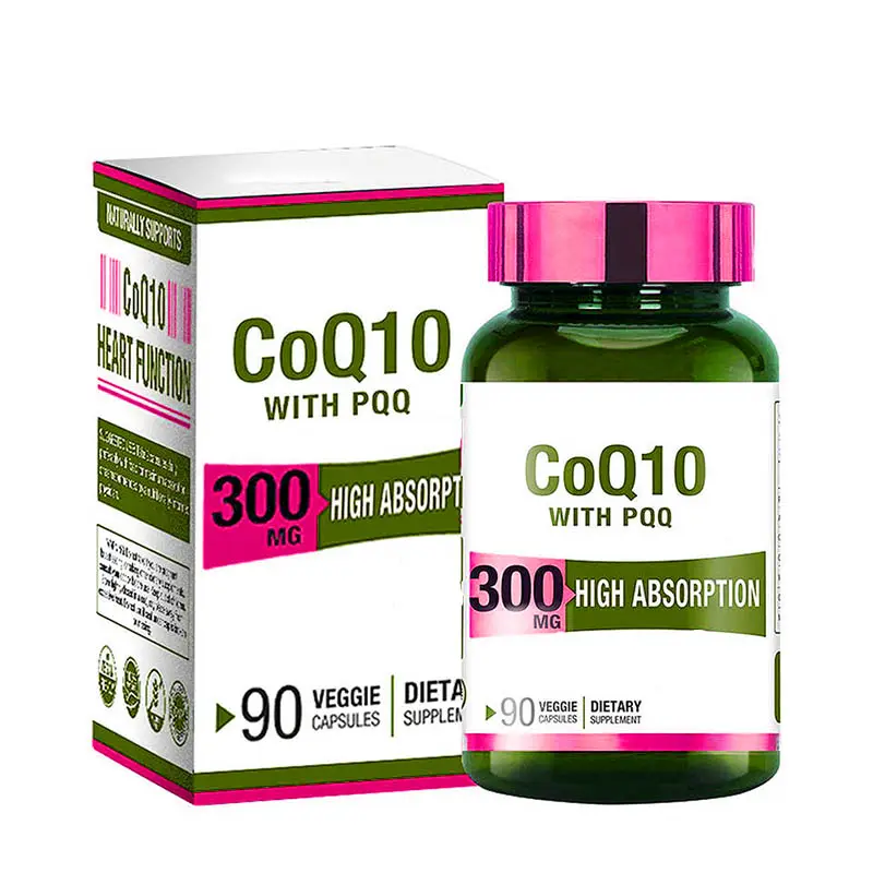 Cápsulas de CoQ10 con PQQ para la salud del corazón, antifatiga, mejora la fertilidad, salud, coenzima Q10