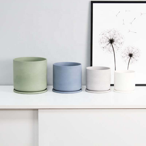 Pot de fleurs en céramique épaisse, écologique, durable et de grande valeur, design moderne et simple, droit, pour <span class=keywords><strong>la</strong></span> maison, le jardin et le salon - Product Image 4