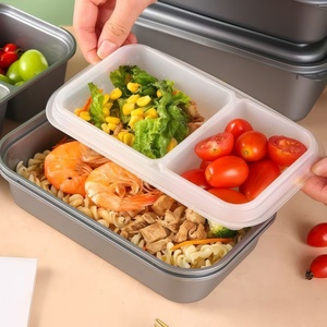 กล่องอาหารแบบใช้แล้วทิ้งพร้อมฝาปิดแบบ Snap สำหรับกล่องเตรียมอาหาร ชุดกล่องเบนโตะ 5 ช่อง - Product Image 1