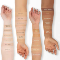 Poudre compacte vegan personnalisée OEM ODM, maquillage imperméable longue tenue, fond de teint en poudre pressée, anticernes, tous les tons de peau, OEM