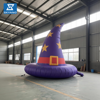 Chapeau de sorcière gonflable géant pour Halloween, modèle gonflable pour la décoration d'événements d'Halloween