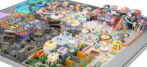 Grande Parco Giochi al Coperto per Bambini Aoleao Ninja + Avventura ad Alta Quota + Area Giochi Morbida + Città Simulata Capacità 1000 Persone - Product Image 3