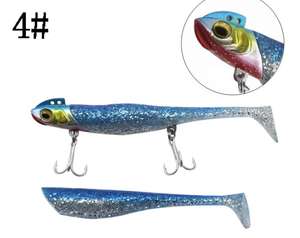 釣り用ジグヘッド ソフトルアー 11cm 37g 2個入り ソフトPVC ジギングベイト 色違い ソフトフィッシングルアー - Product Image 2