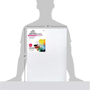 <span class=keywords><strong>Tela</strong></span> Bianca <span class=keywords><strong>per</strong></span> Artisti di Grandi Dimensioni in Cotone con Tripla Preparazione, Intelaia - Product Image 2