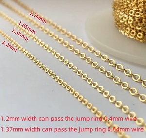 14Kゴールド充填<span class=keywords><strong>1.2MM</strong></span> 1.37MM 1.65MM 1.76MMフラットOチェーン基本デインティケーブルチェーンDIYパーマネントジュエリー製造アクセサリー - Product Image 2