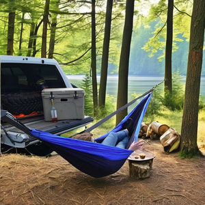 <span class=keywords><strong>Hamac</strong></span> suspendu portable en nylon pour 2 personnes monté sur attelage pour le <span class=keywords><strong>camping</strong></span> en voiture - Product Image 2