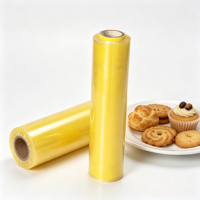Film alimentaire PVC moulé anti-buée de qualité supérieure 10 microns, petit mandrin 38 mm, pour emballage de produits de boulangerie, plats préparés et traiteur