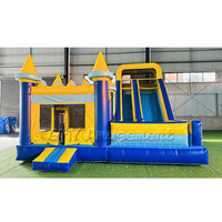 Prix Abordable Château Gonflable Commercial Hupfburg Toboggan Aquatique Gonflable Combiné pour Enfants