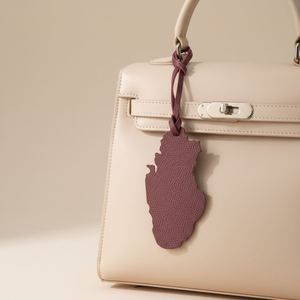 Multi-Purpose PU Leather Qatar Map <b>Charm</b> Vintage Bookmark Unique <b>Bag</b> <b>Charm</b> Gift with Leather Strap - Product Image 1