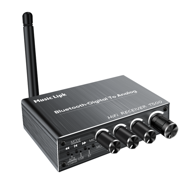 MIC RCA DAC Spdif Amplifier Decoder Optical Coaxial BT Receiver Analog Audio Splitter Converter Audio Converter