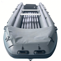 Bateau pneumatique à jet REACHSEA JET470 470 cm (15,4 pieds) avec pont gonflable, couleur gris foncé