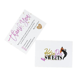 Cartes de remerciement de luxe blanches authentiques personnalisées avec votre logo et texte sur papier kraft pour des cadeaux d'entreprise exclusifs - Product Image 2