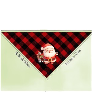 Hanfu Dog Bandana Plaid Christmas Triangular <b>Scarf</b> Winter Pet Accessory - Product Image 3