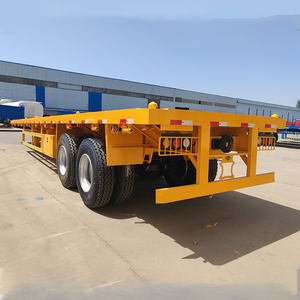 Camions semi-remorques à <span class=keywords><strong>plateau</strong></span> plat de 2 essieux, 30/40 pieds, 48 pieds, de haute qualité et à bas prix, fabriqués en Chine, à vendre - Product Image 4