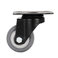 Roulettes pivotantes rigides pour meubles légers de petite taille, 3 pouces, 1,5 pouce, 2 pouces, 2,5 pouces, roulettes en TPR