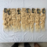 Vente en gros de vrais cheveux humains, qualité supérieure, blond 613, cheveux indiens bruts, blond Temple 60, fournisseurs de cheveux