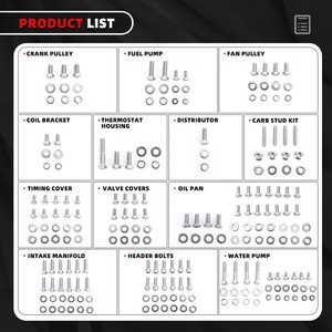 Kit de Pernos Hexagonales para Motor Chevrolet, Acero Inoxidable 304 Clase 8.8 UNC con Arandelas para 265 283 305SBC - Product Image 3