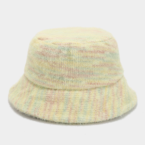 Chapeau bob d'hiver en peluche tricoté épais arc-en-ciel unisexe de haute qualité pour les fêtes - Product Image 5