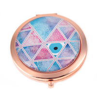 Miroir de maquillage compact en pierre précieuse, style turc du moyen-orient, impression de modèles, cadeaux promotionnels, miroir de poche