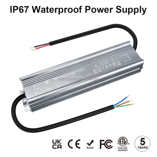 Manufacturer 3 Year Warranty Slim 600W 500W 400W 300W 200W 100W 60W 12V 24V Smart Led Driver Ip67 Led Waterproof Power Supply