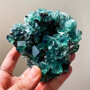 Commercio all'ingrosso di alta qualità verde scuro naturale <span class=keywords><strong>Fluorite</strong></span> grappolo grezzo grezzo campione di guarigione pietre di cristallo per la decorazione - Product Image 3