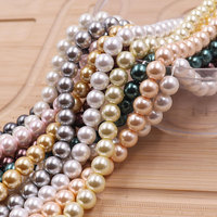 1 brin de perles rondes d'imitation de tailles assorties, prix direct usine, lot en gros pour bijoux de mariage, décoration, artisanat fait main et projets DIY