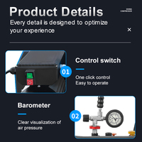 Compresseur d'air haute pression TUXING à arrêt manuel 220V 380V 460V 100lpm 3 cylindres 30mpa 300bar 4500psi pour la lutte contre les incendies et la plongée sous-marine
