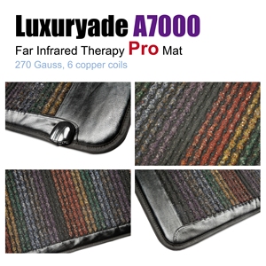 Matelas de thérapie infrarouge FIR chauffant Luxuryade A7000 Pemf avec ions négatifs et cristaux d'améthyste pour massage thérapeutique - Product Image 3