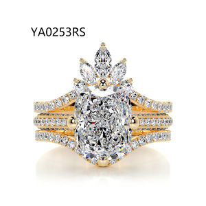 Anillo de Boda Apilable de Lujo Ligero para Mujer, de Alta Gama, Plata de Ley S925, Moissanita de 1 Quilate con Engaste de Bisel - Product Image 4