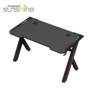 Venta al por mayor de lujo de oficina en casa <span class=keywords><strong>plegable</strong></span> Gaming computadora <span class=keywords><strong>escritorio</strong></span> RGB LED PC luz ajustable altura <span class=keywords><strong>Gamer</strong></span> mesa para E-Sports - Product Image 6