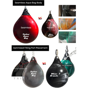 Sac de boxe 12 pouces en PVC, rempli d'eau, en forme de goutte d'eau, pour entraînement aquatique, pour adultes, enfants, combattants MMA, équipement d'entraînement pour la puissance et la vitesse des coups - Product Image 4